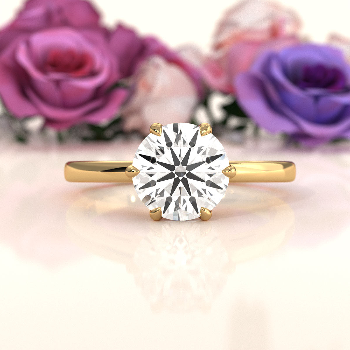 4.5g Lab Grown Diamond 6 Prong Solitaire Engagement Setting IGI Certified Ring 1.00 Ctw.